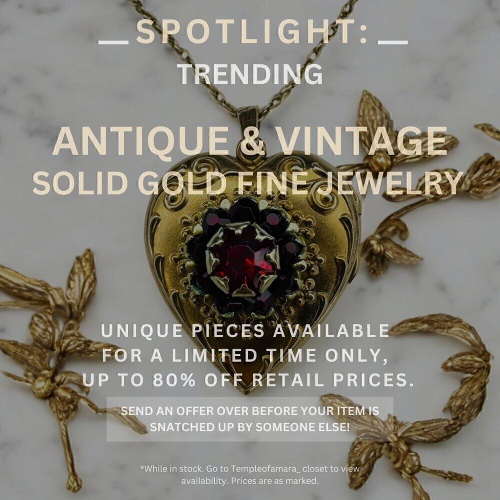 Vintage Estate & Antique Fine Jewelry Sale! Solid Gold 10k 14k 18k Fast Shipping